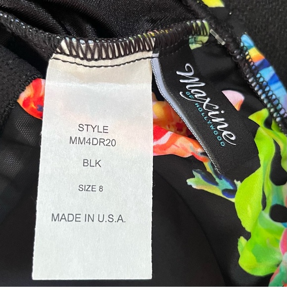 Maxine Of Hollywood Oahu Oasis Shirred Front Girl Leg One-Piece Swimsuit Size 8 - Picture 5 of 11